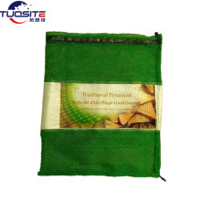 100% virgin PP with 2% UV green 20"x24" firewood mesh bag